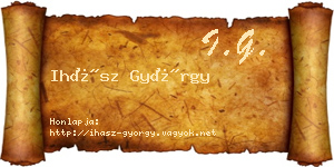 Ihász György névjegykártya
