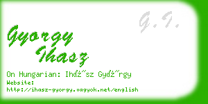 gyorgy ihasz business card